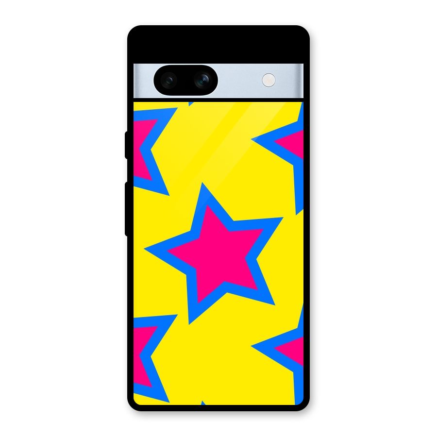 Star Pattern Glass Back Case for Google Pixel 7a