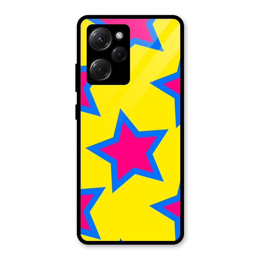 Star Pattern Glass Back Case for Poco X5 Pro