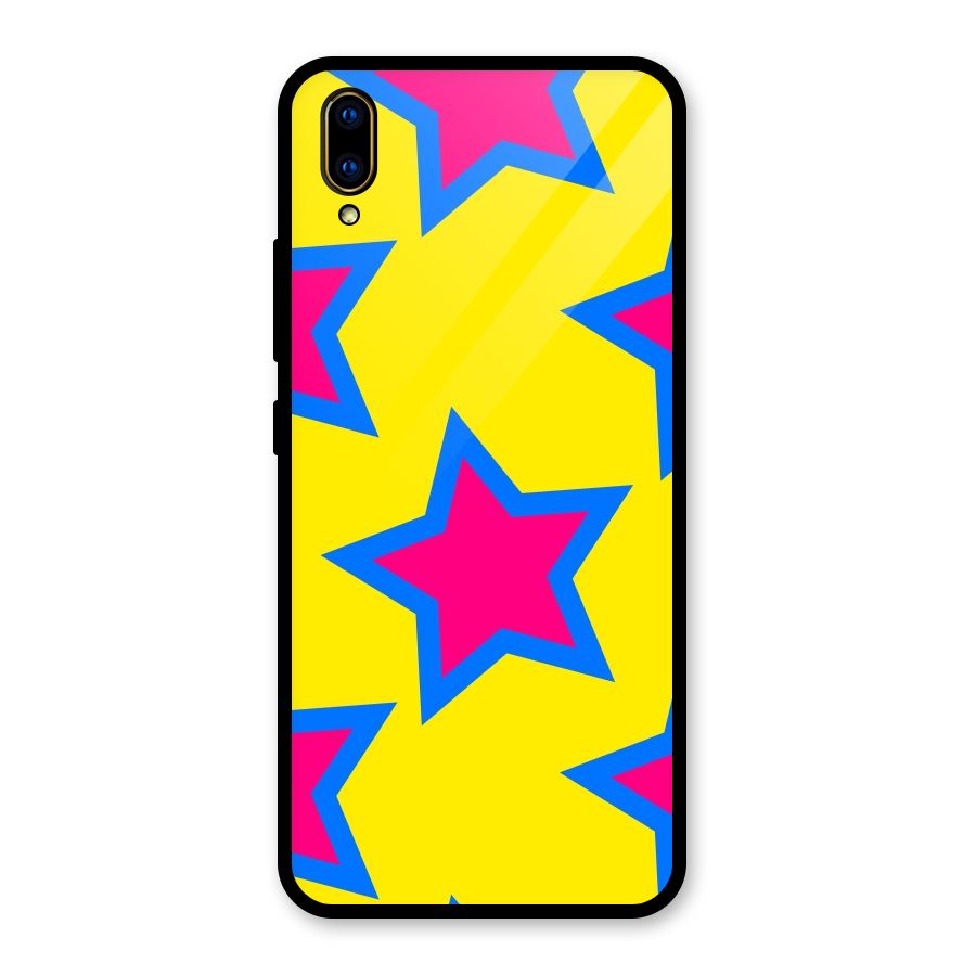 Star Pattern Glass Back Case for Vivo V11 Pro