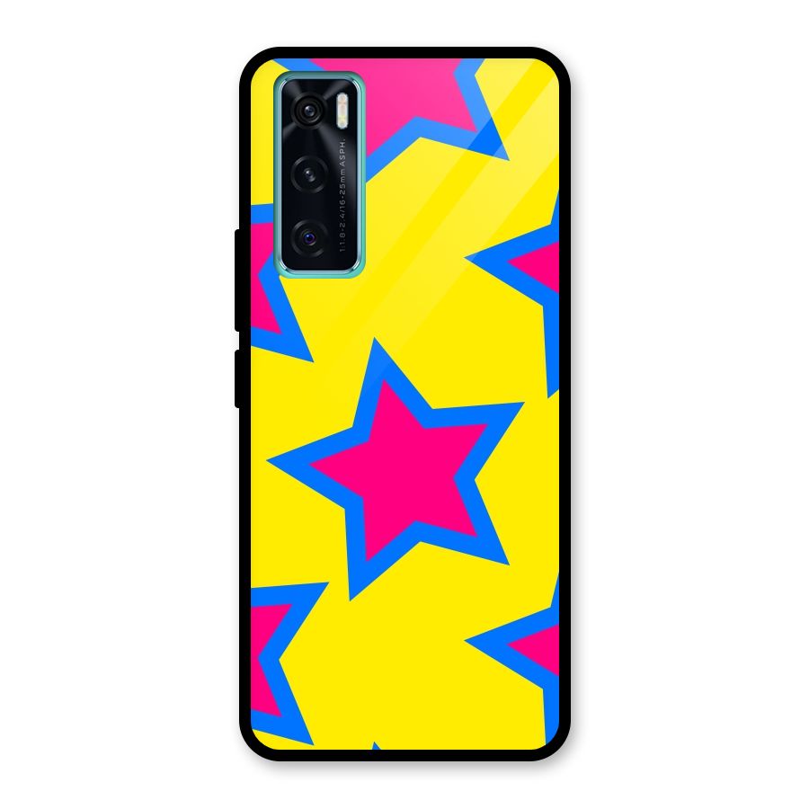 Star Pattern Glass Back Case for Vivo V20 SE