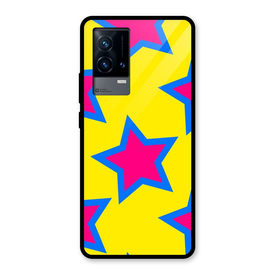 Star Pattern Glass Back Case for iQOO 9 5G