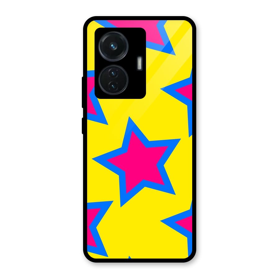 Star Pattern Glass Back Case for iQOO Z6 44W