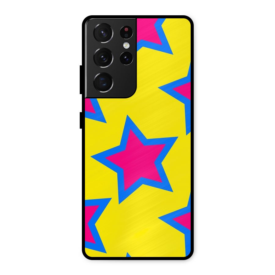 Star Pattern Metal Back Case for Galaxy S21 Ultra 5G