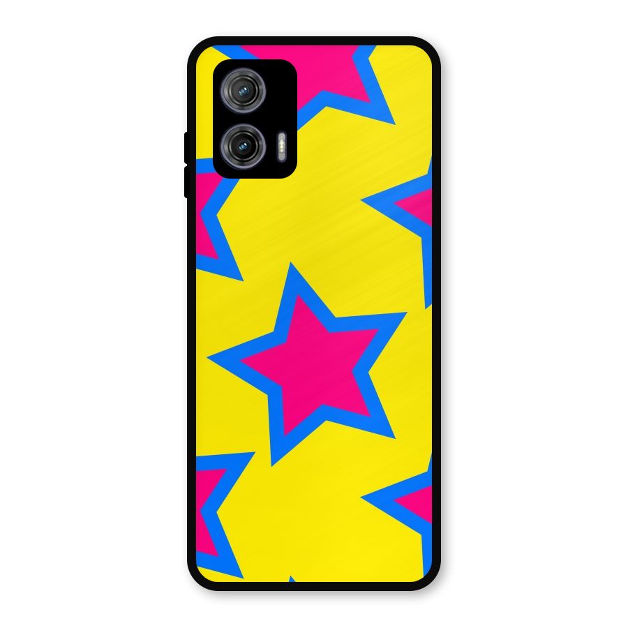 Star Pattern Metal Back Case for Moto G73