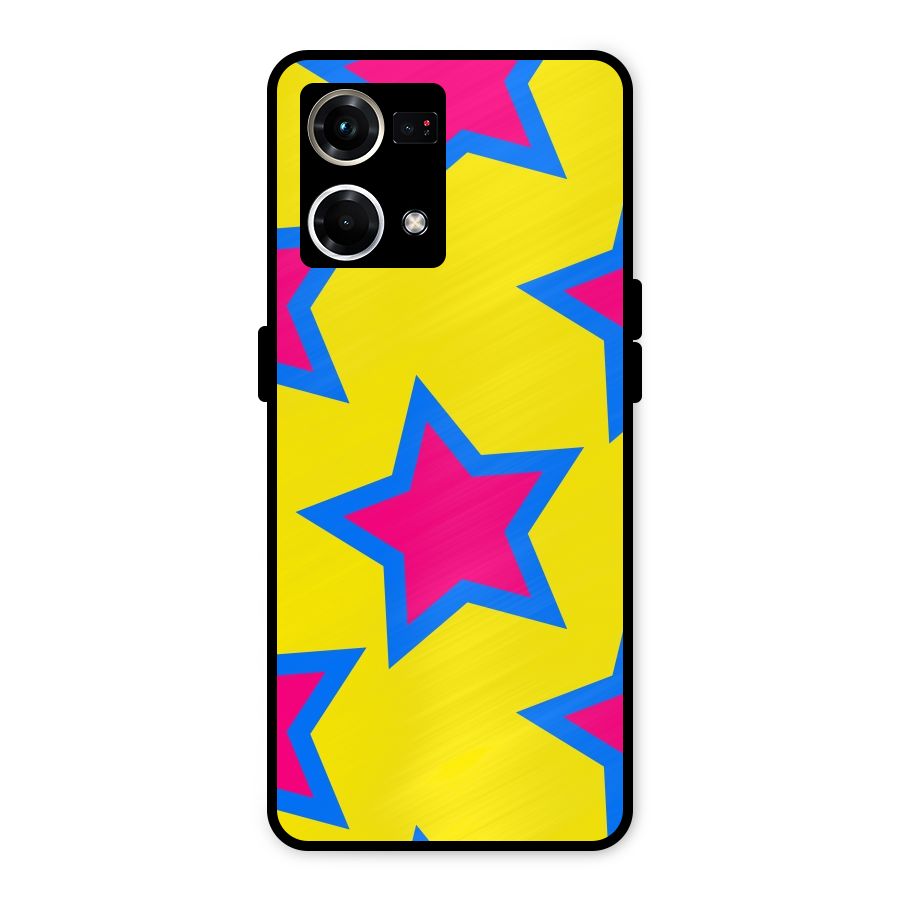 Star Pattern Metal Back Case for Oppo F21s Pro 4G