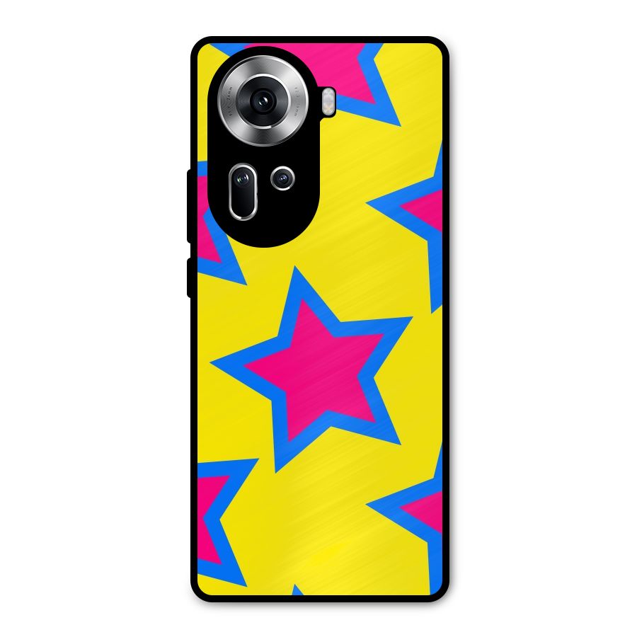 Star Pattern Metal Back Case for Oppo Reno11 5G