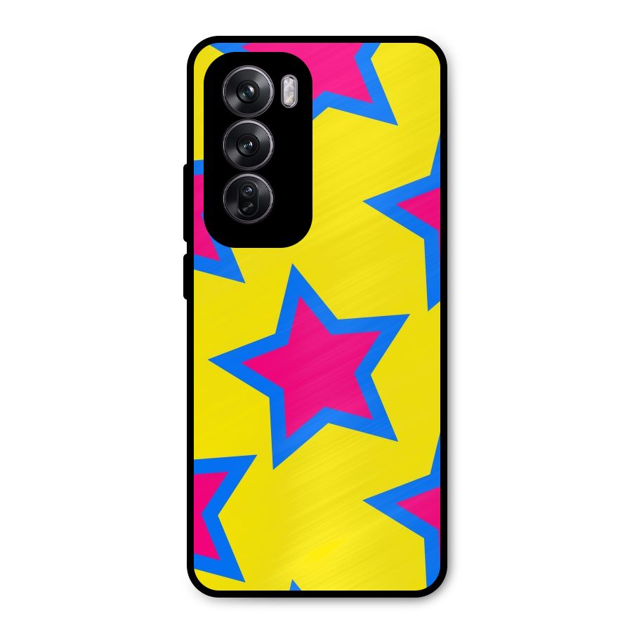 Star Pattern Metal Back Case for Oppo Reno12 Pro