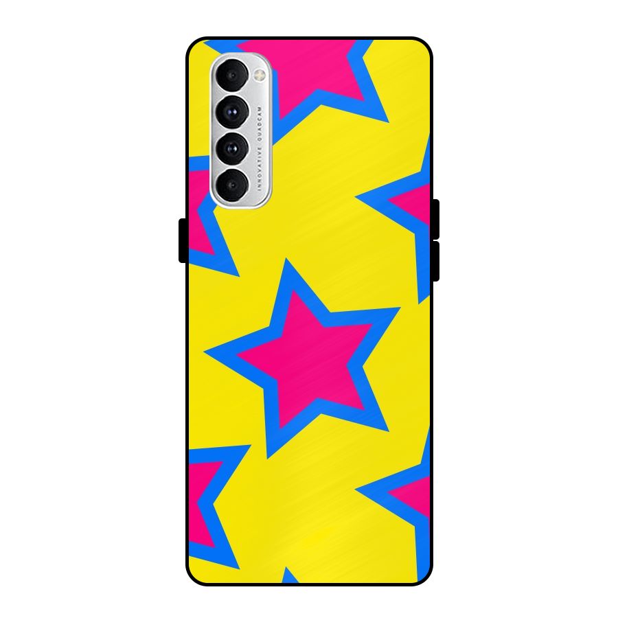 Star Pattern Metal Back Case for Oppo Reno4 Pro