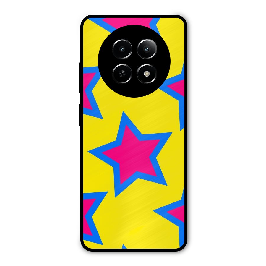 Star Pattern Metal Back Case for Realme Narzo 70x 5G