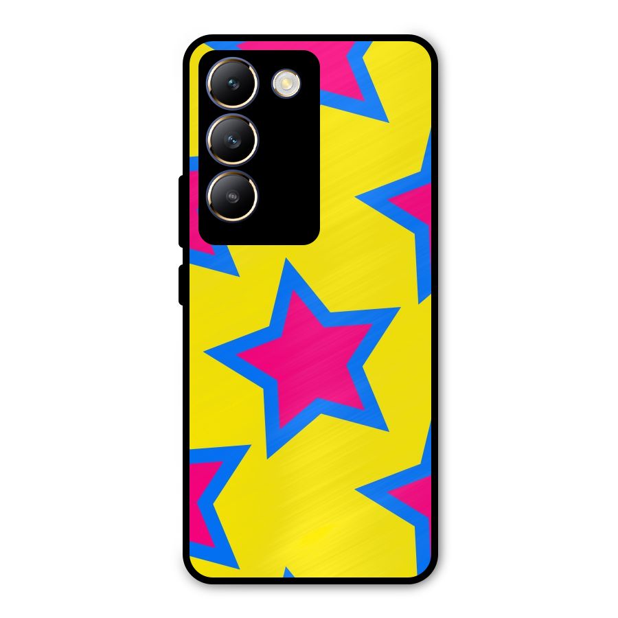 Star Pattern Metal Back Case for Vivo T3 5G