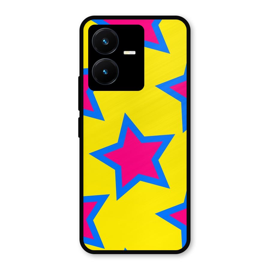Star Pattern Metal Back Case for Vivo Y22s