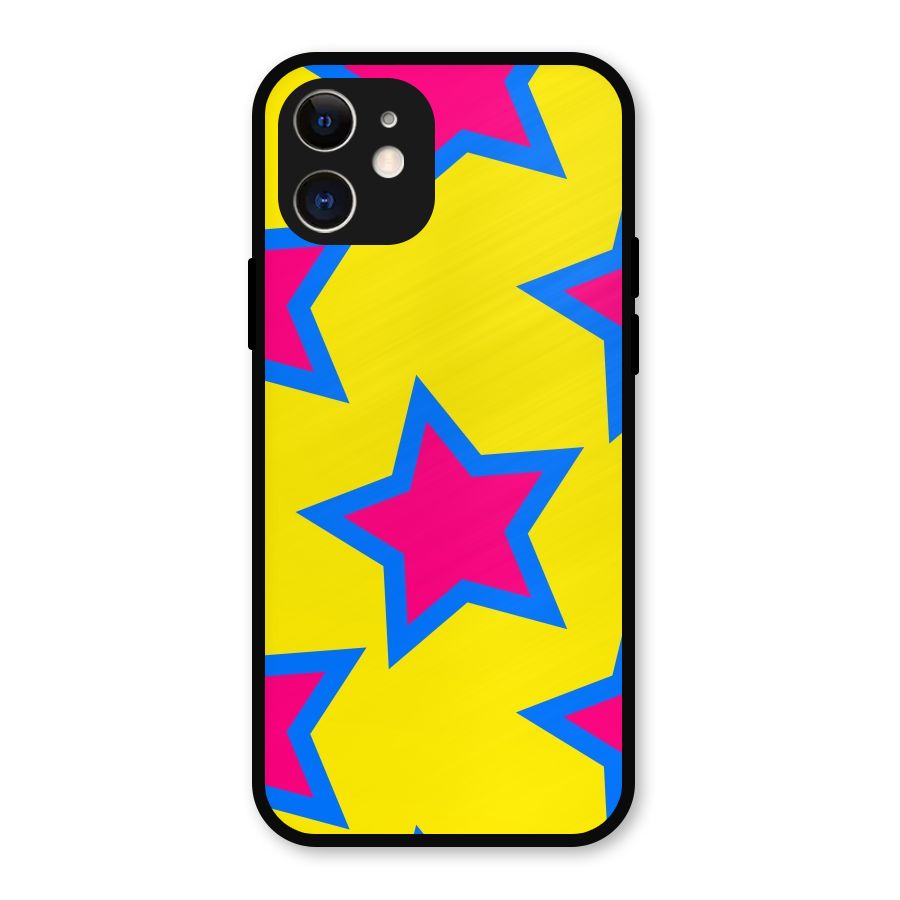 Star Pattern Metal Back Case for iPhone 12