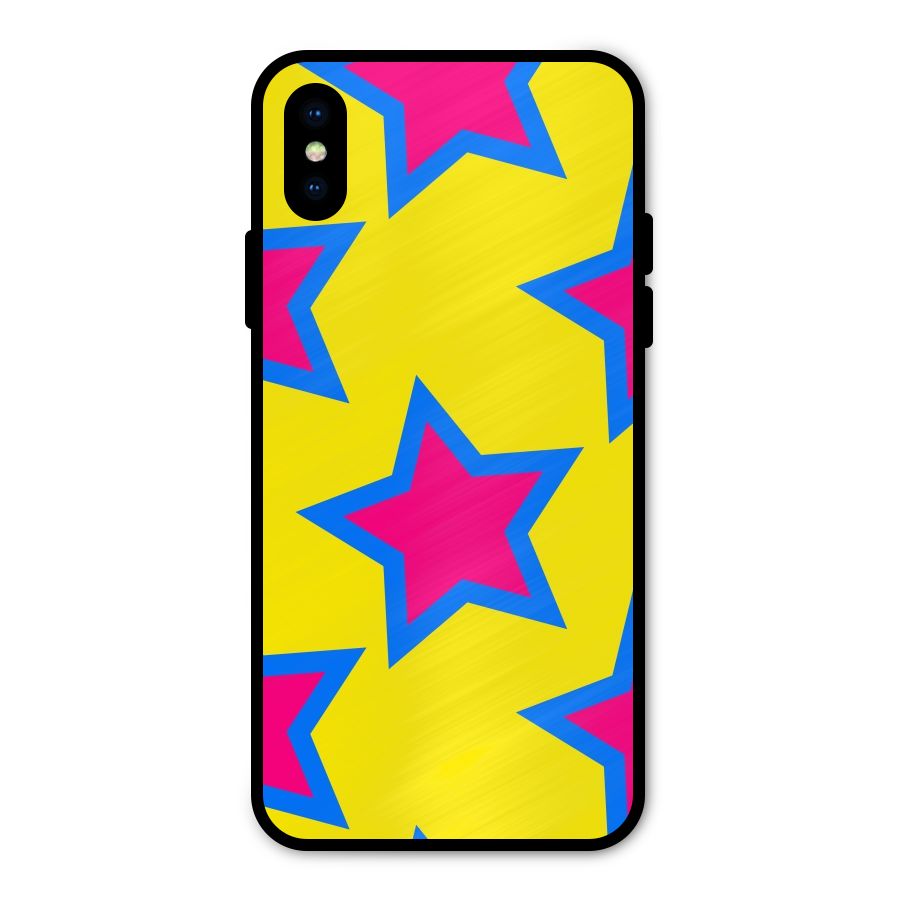 Star Pattern Metal Back Case for iPhone X