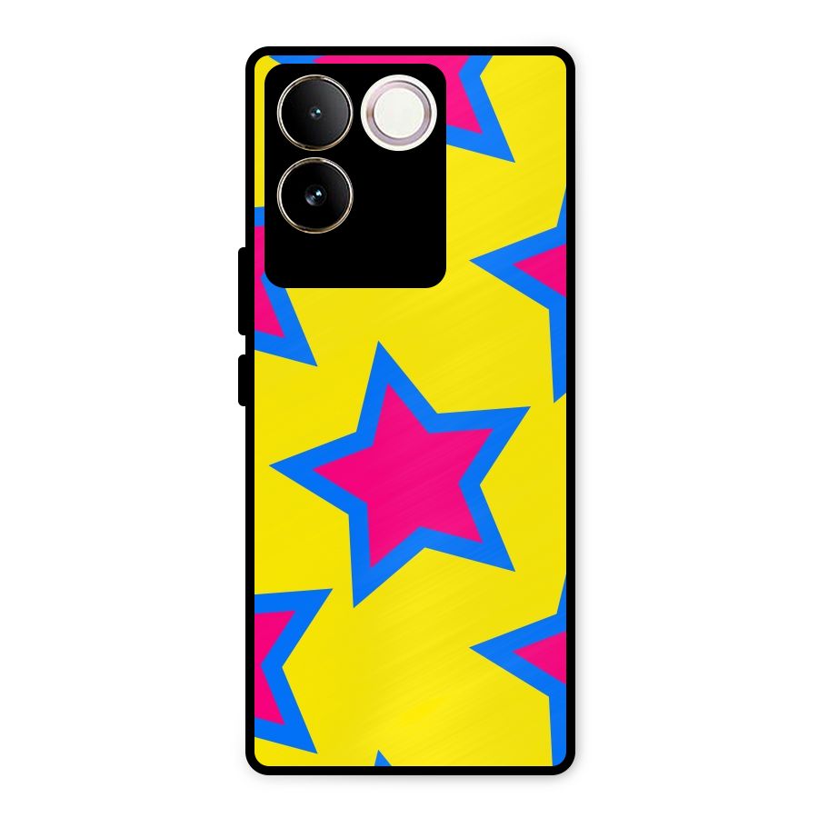 Star Pattern Metal Back Case for iQOO Z7 Pro