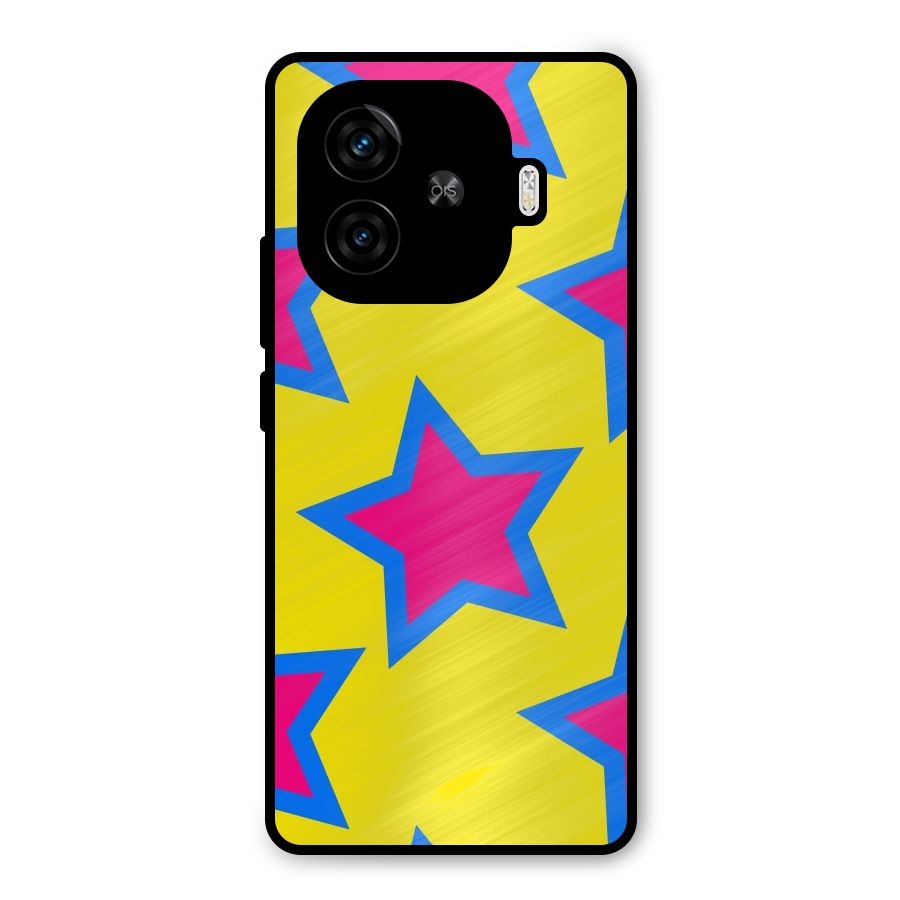 Star Pattern Metal Back Case for iQOO Z9 Turbo