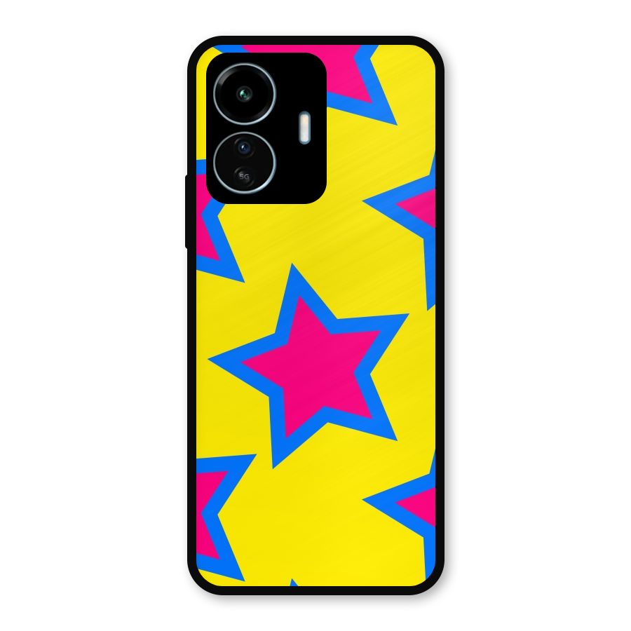 Star Pattern Metal Back Case for vivo iQOO Z6 Lite 5G