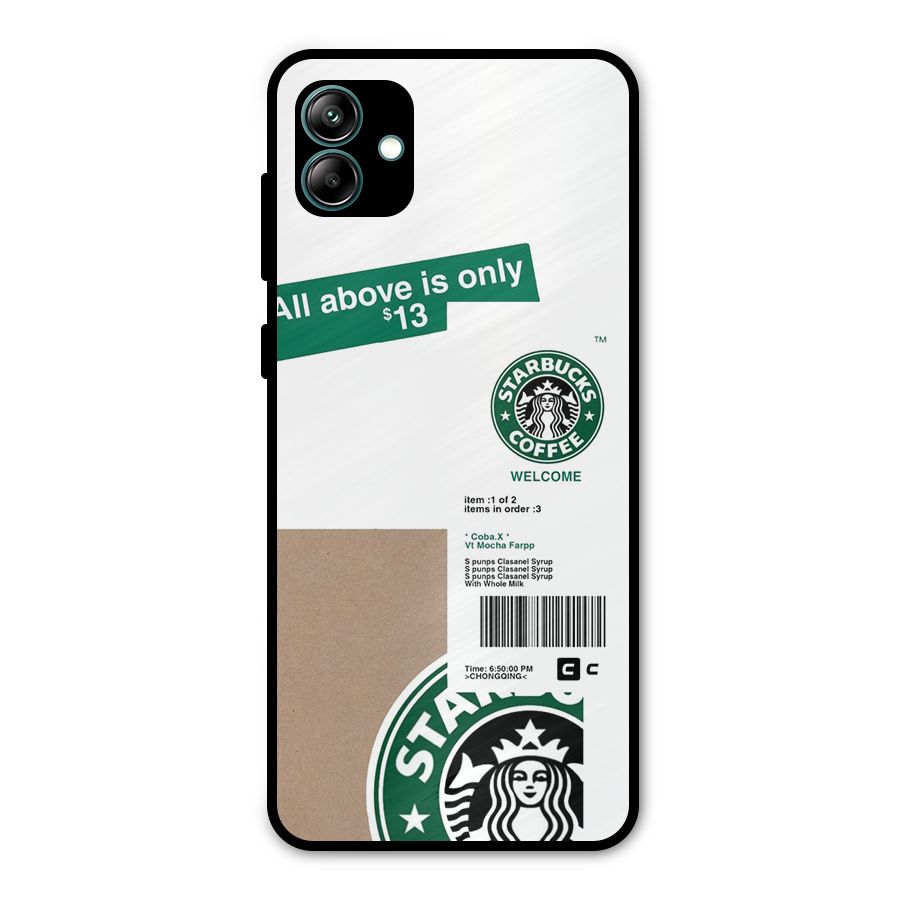 Starbucks Coffee Mocha Metal Back Case for Galaxy A04