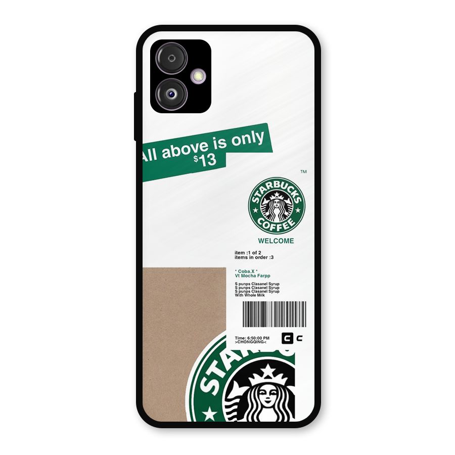 Starbucks Coffee Mocha Metal Back Case for Galaxy F14