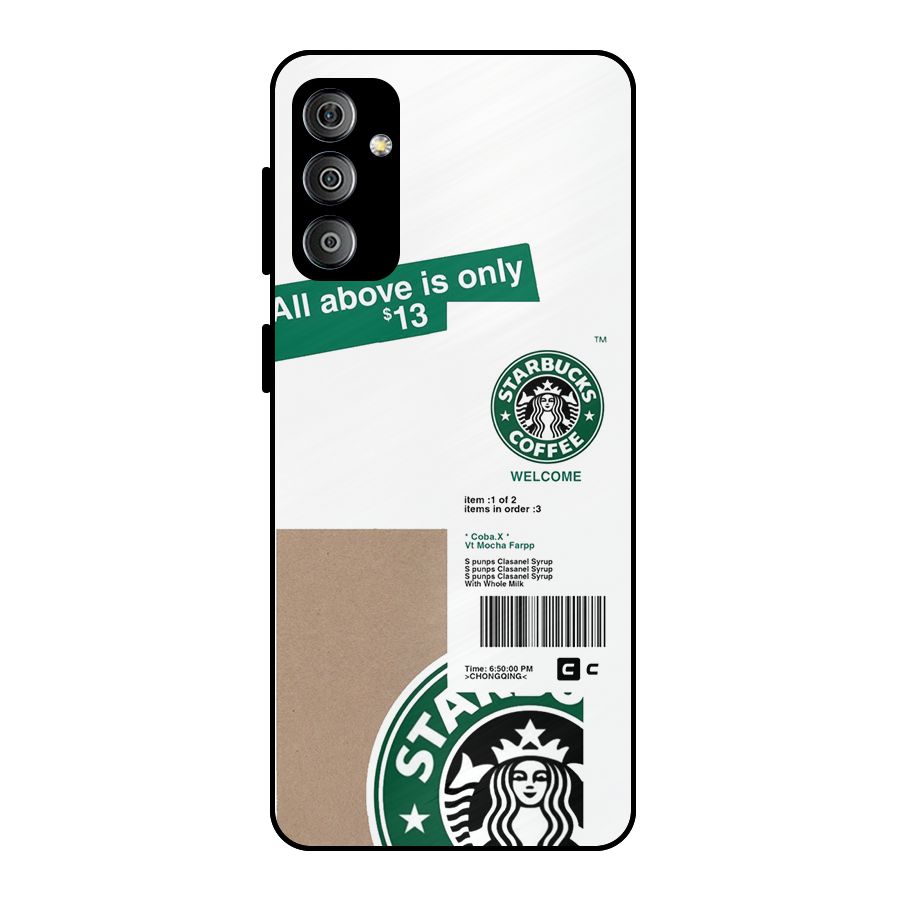 Starbucks Coffee Mocha Metal Back Case for Galaxy F23