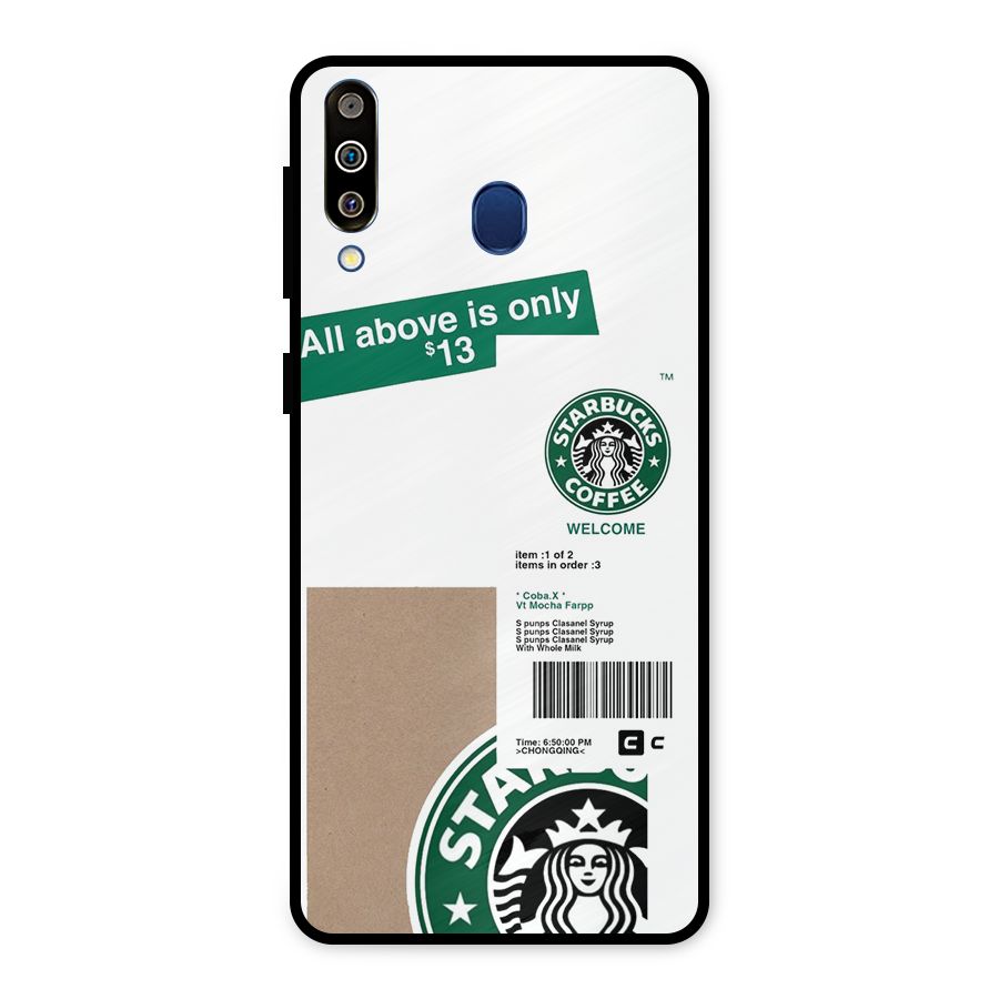 Starbucks Coffee Mocha Metal Back Case for Galaxy M30