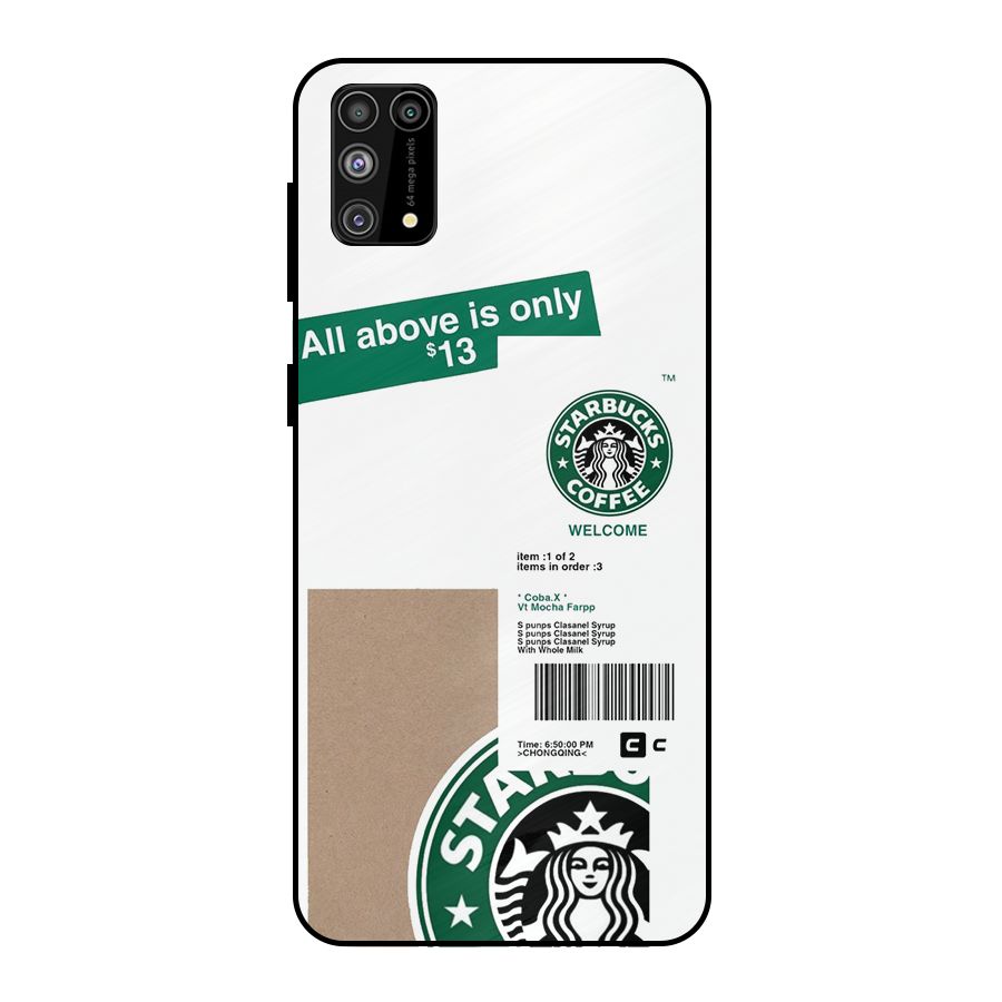 Starbucks Coffee Mocha Metal Back Case for Galaxy M31