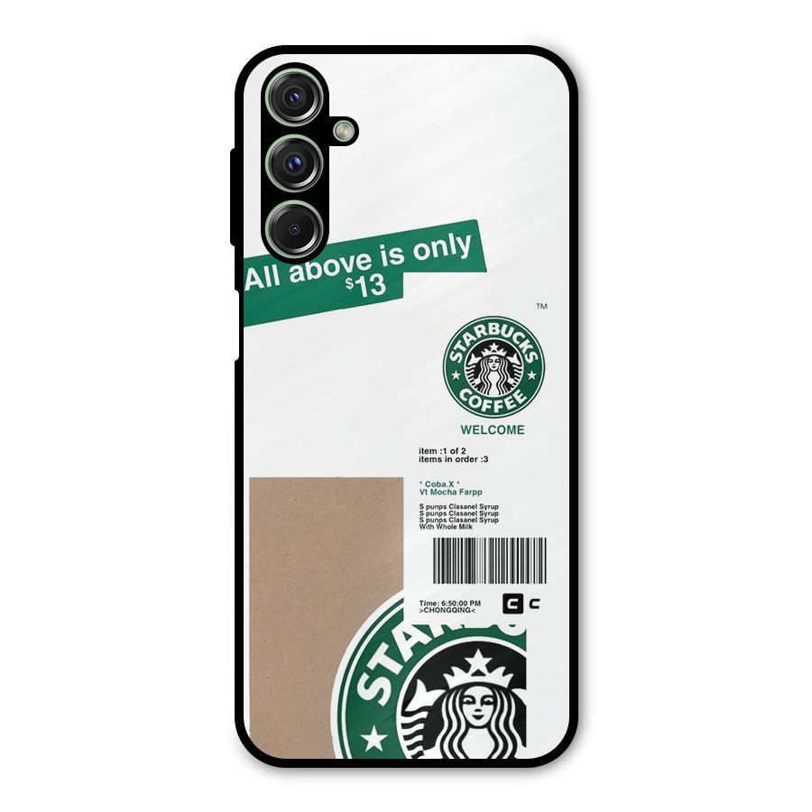 Starbucks Coffee Mocha Metal Back Case for Galaxy M34