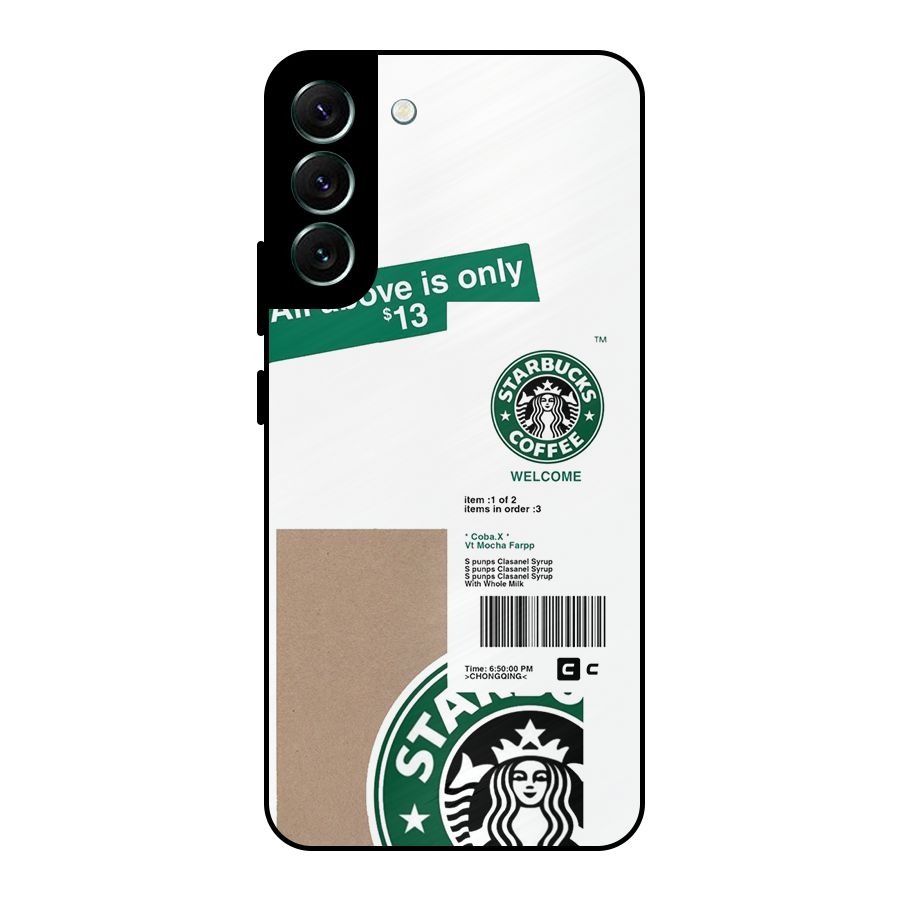 Starbucks Coffee Mocha Metal Back Case for Galaxy S22 Plus 5G