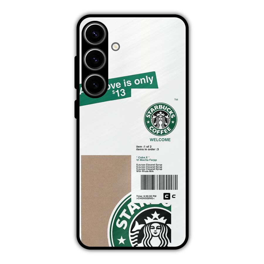 Starbucks Coffee Mocha Metal Back Case for Galaxy S24 Plus