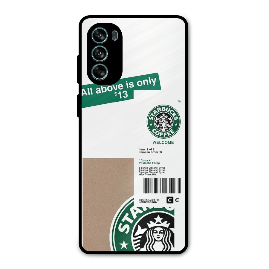 Starbucks Coffee Mocha Metal Back Case for Moto G62