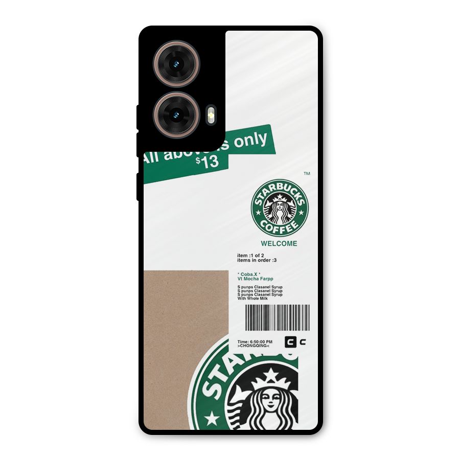 Starbucks Coffee Mocha Metal Back Case for Moto G85