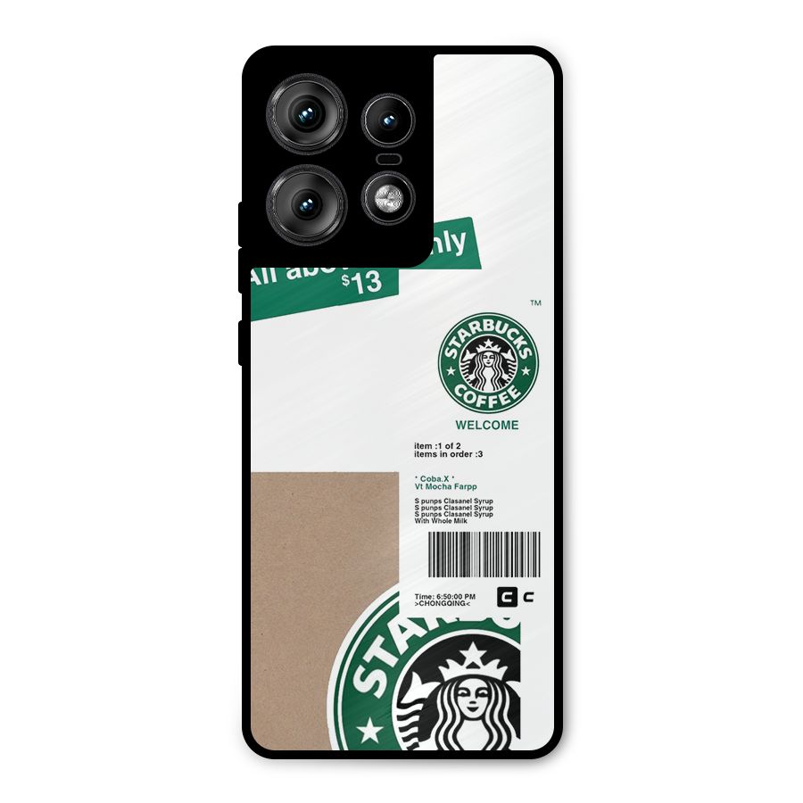 Starbucks Coffee Mocha Metal Back Case for Motorola Edge 50 Pro
