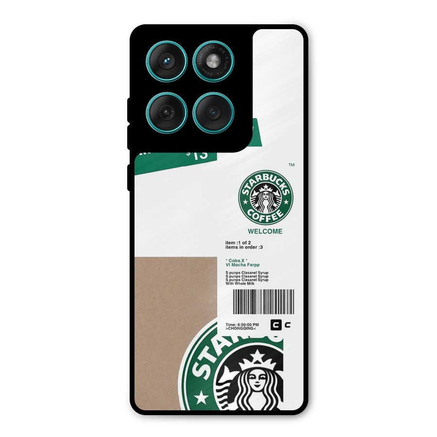 Starbucks Coffee Mocha Metal Back Case for Motorola Edge 60