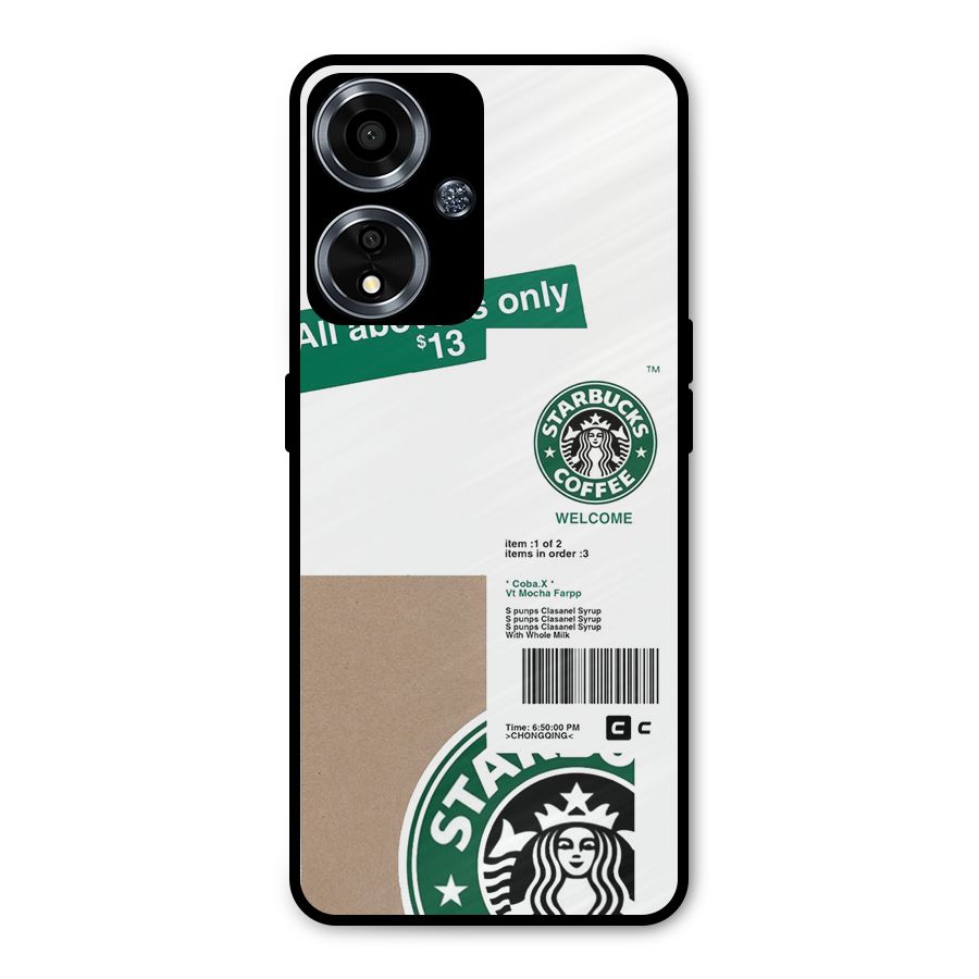 Starbucks Coffee Mocha Metal Back Case for Oppo A59