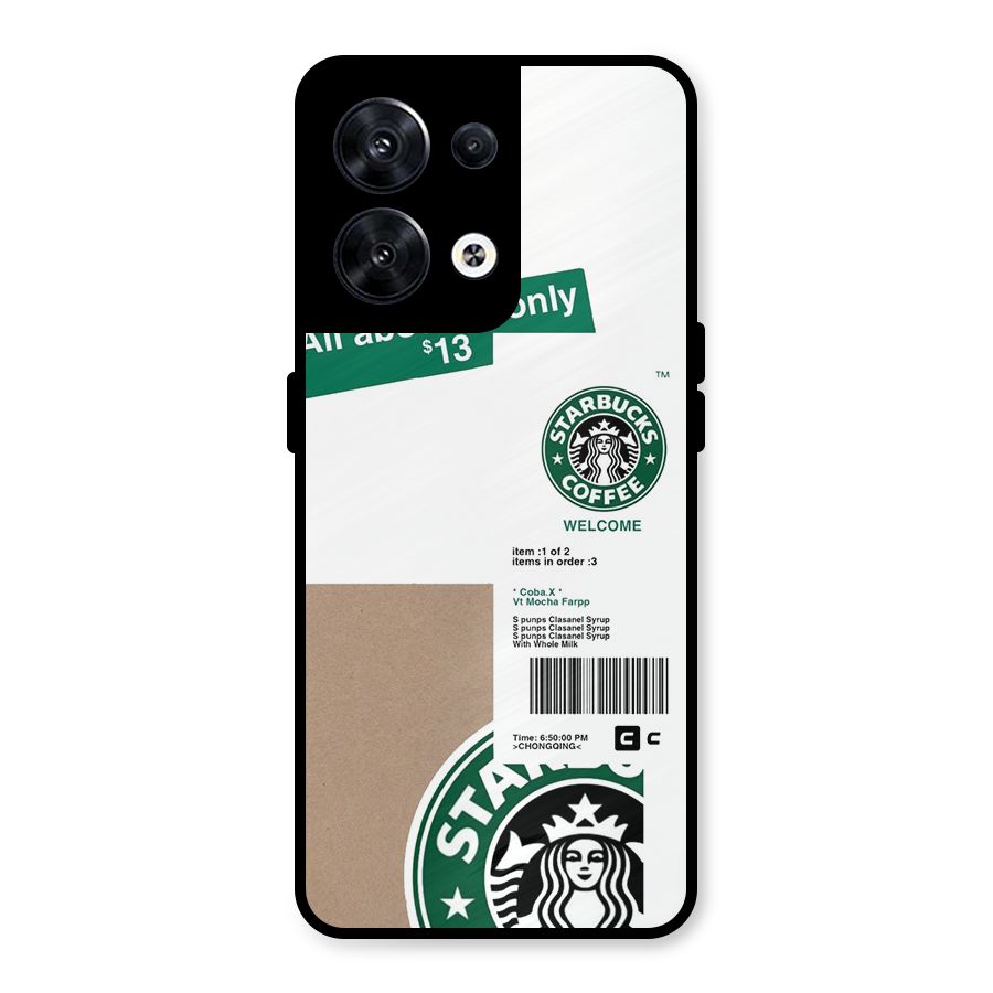 Starbucks Coffee Mocha Metal Back Case for Oppo Reno8 5G