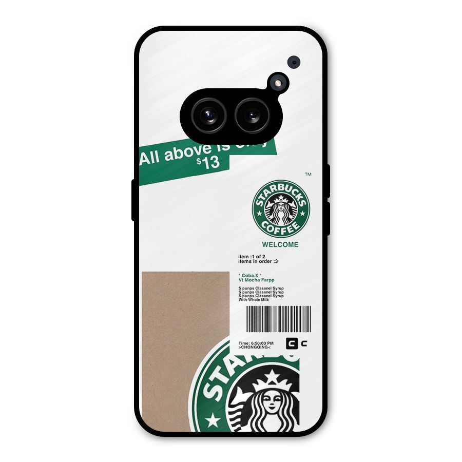 Starbucks Coffee Mocha Metal Back Case for Nothing Phone 2a