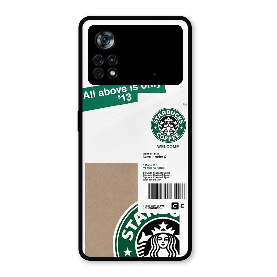 Starbucks Coffee Mocha Metal Back Case for Poco X4 Pro 5G