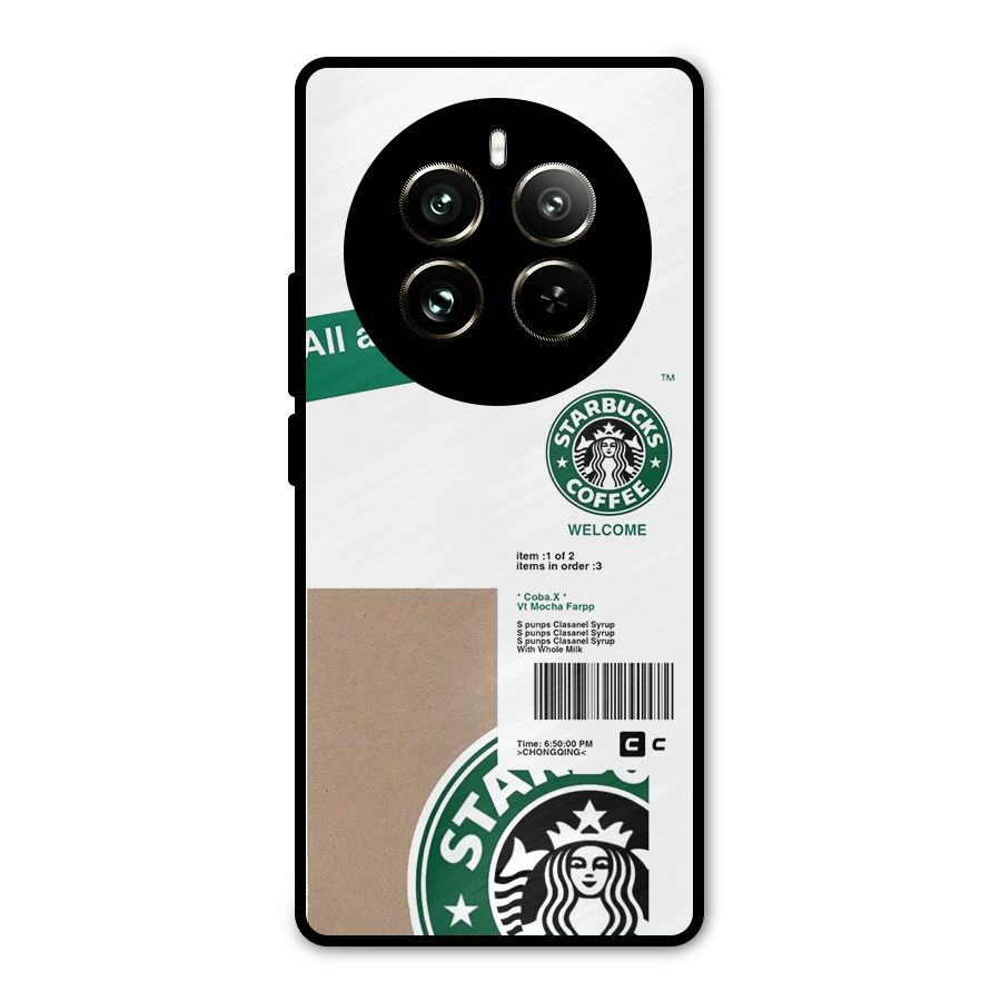 Starbucks Coffee Mocha Metal Back Case for Realme 12 Pro
