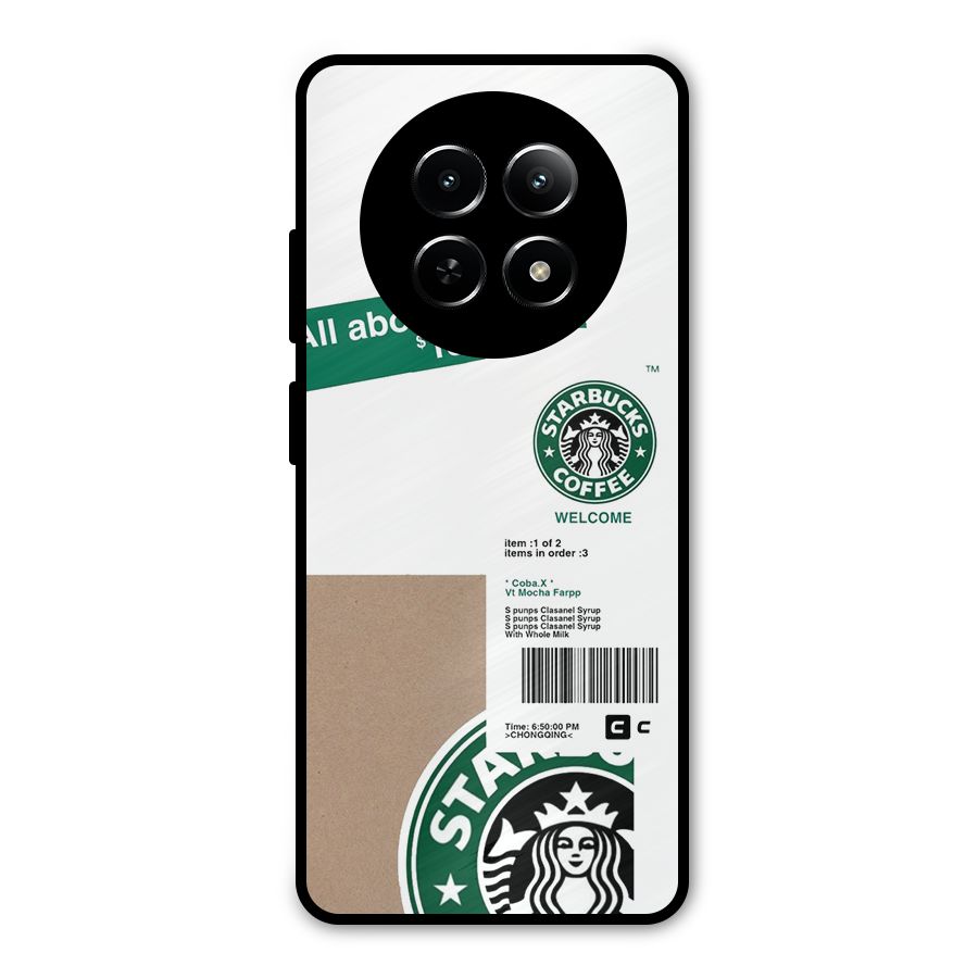 Starbucks Coffee Mocha Metal Back Case for Realme 12x 5G