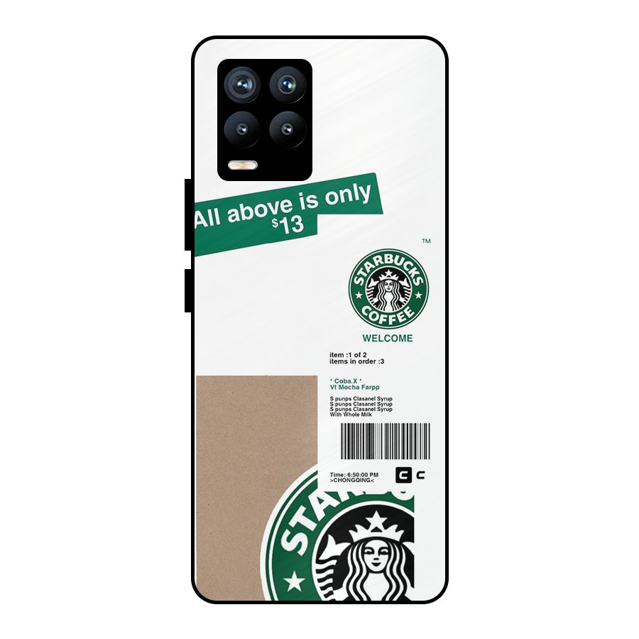 Starbucks Coffee Mocha Metal Back Case for Realme 8 Pro