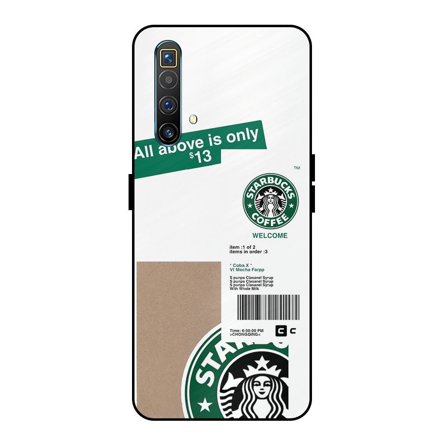 Starbucks Coffee Mocha Metal Back Case for Realme X3 SuperZoom