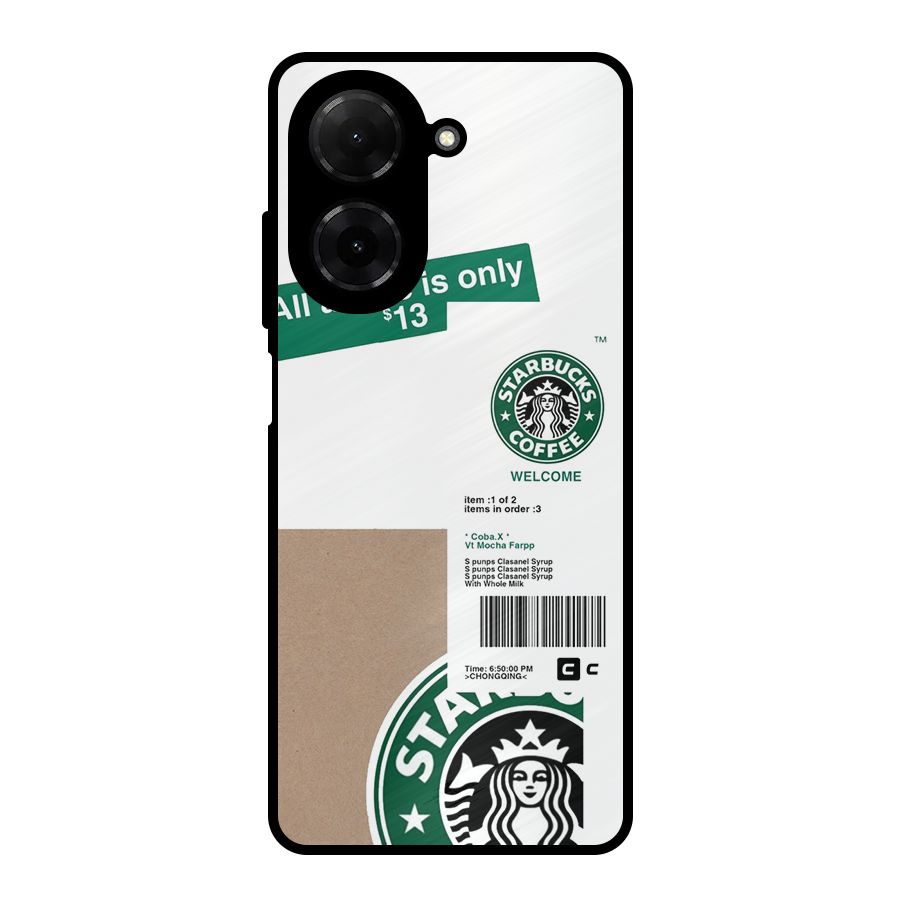 Starbucks Coffee Mocha Metal Back Case for Redmi A5 4G