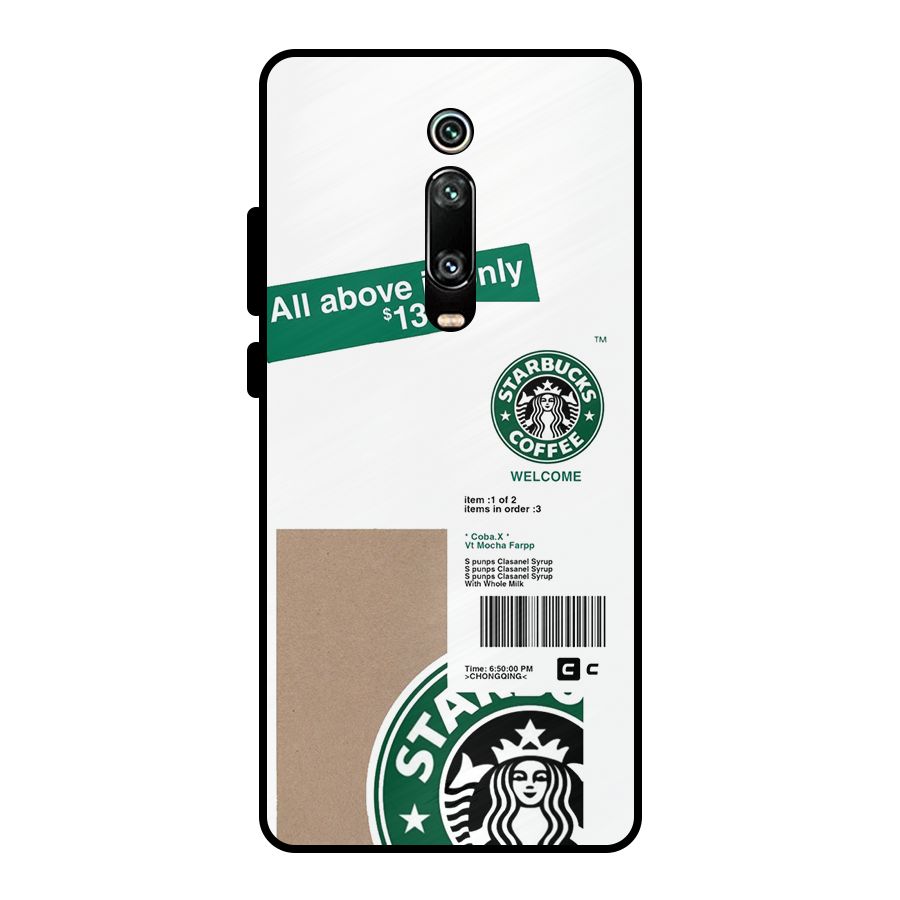 Starbucks Coffee Mocha Metal Back Case for Redmi K20