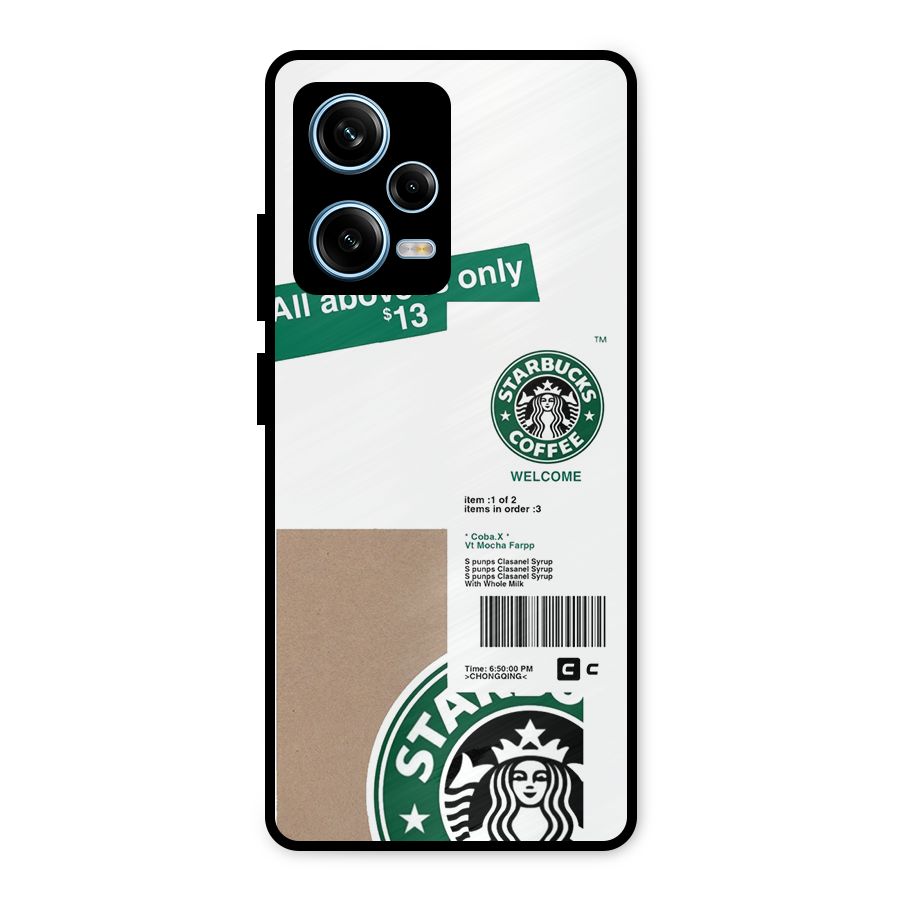 Starbucks Coffee Mocha Metal Back Case for Redmi Note 12 Pro