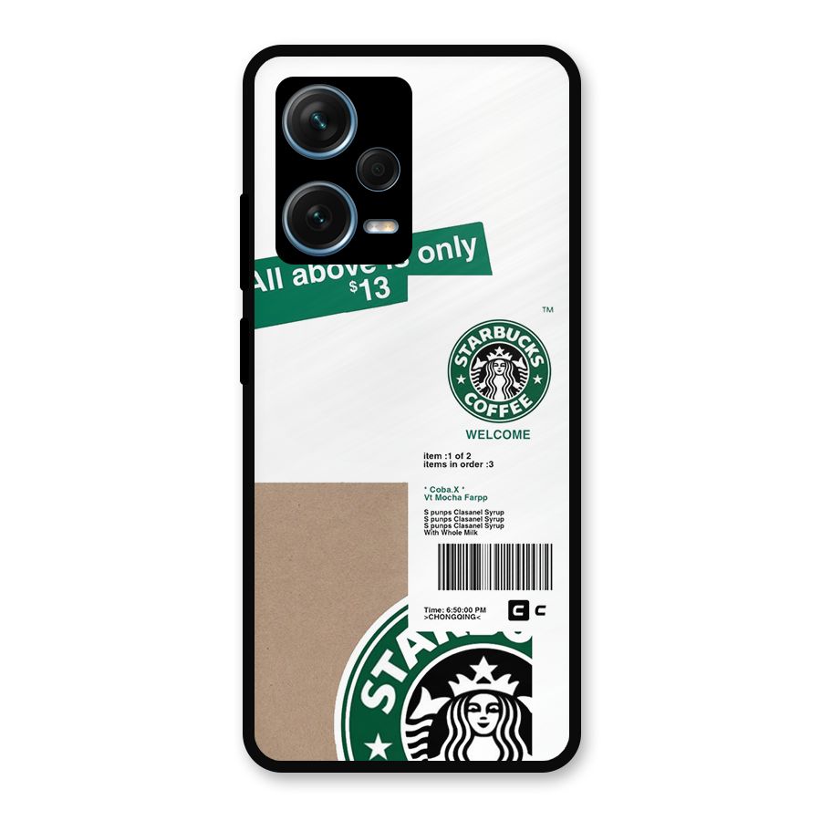 Starbucks Coffee Mocha Metal Back Case for Redmi Note 12 Pro Plus 5G