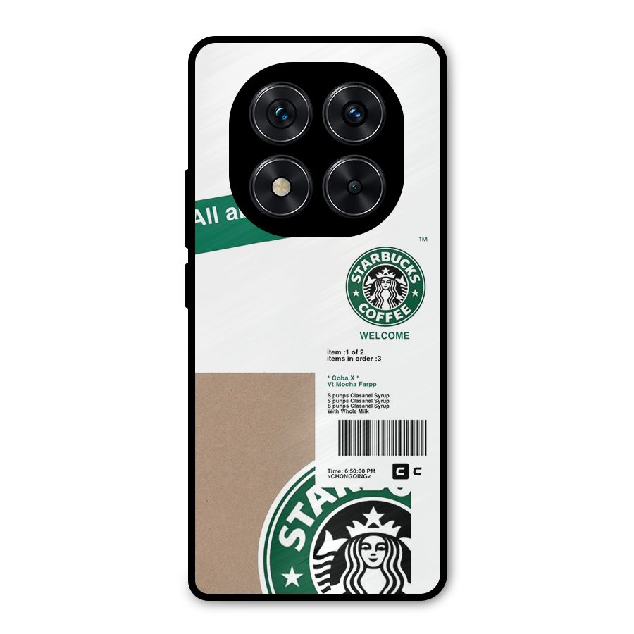 Starbucks Coffee Mocha Metal Back Case for Redmi Note 14 Pro 5G