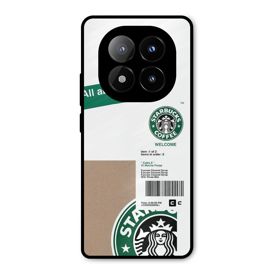 Starbucks Coffee Mocha Metal Back Case for Redmi Note 14 Pro Plus 5G