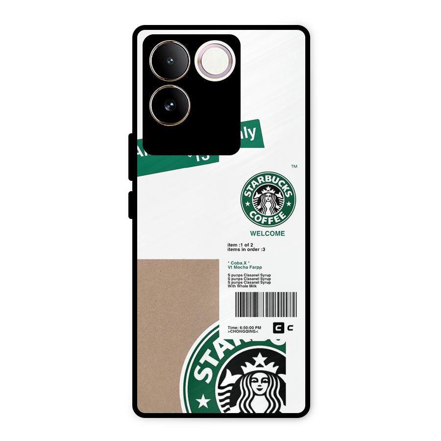 Starbucks Coffee Mocha Metal Back Case for Vivo T2 Pro