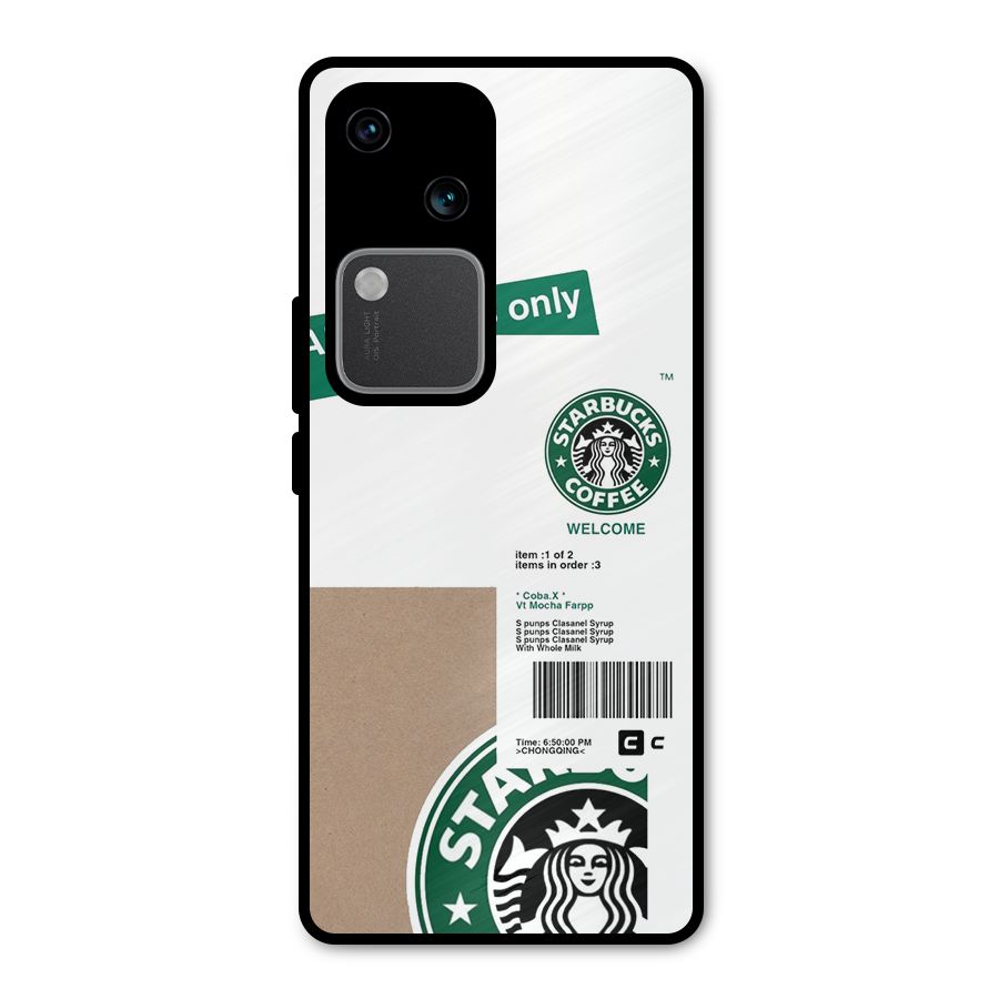 Starbucks Coffee Mocha Metal Back Case for Vivo V30