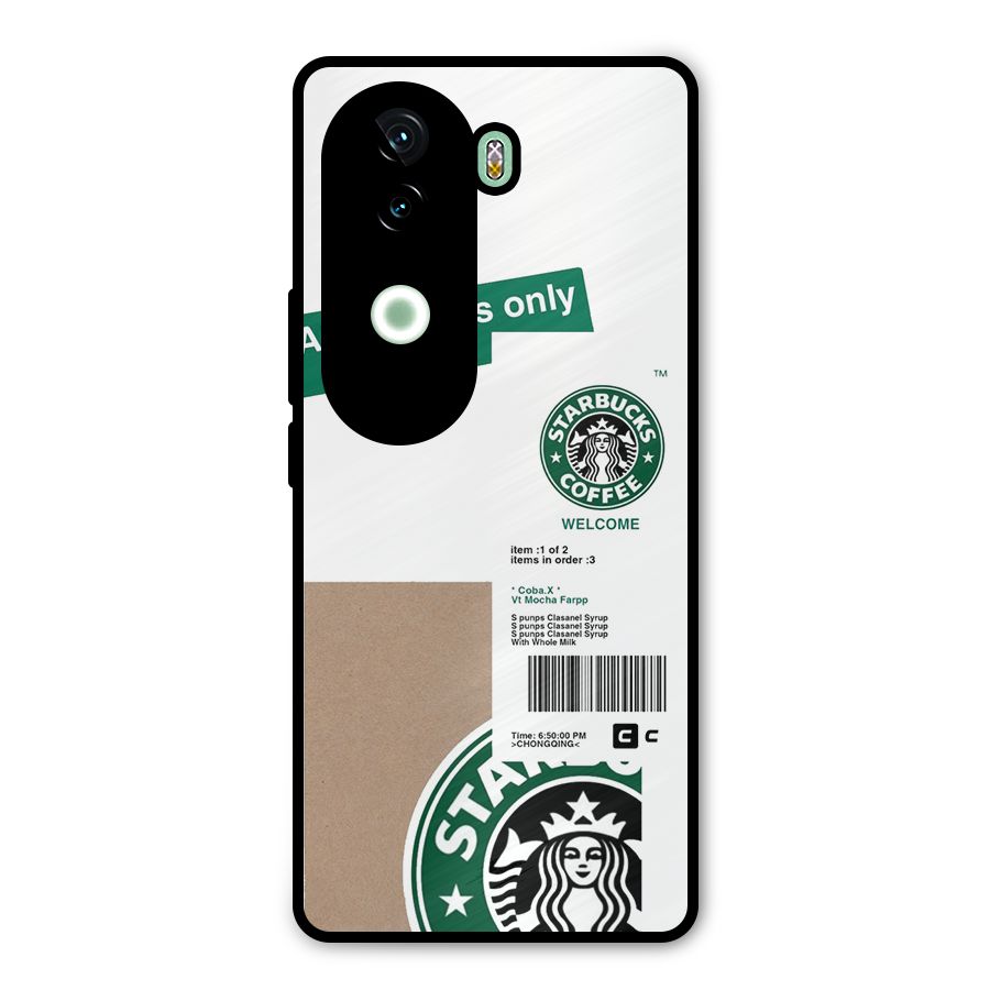 Starbucks Coffee Mocha Metal Back Case for Vivo V40e