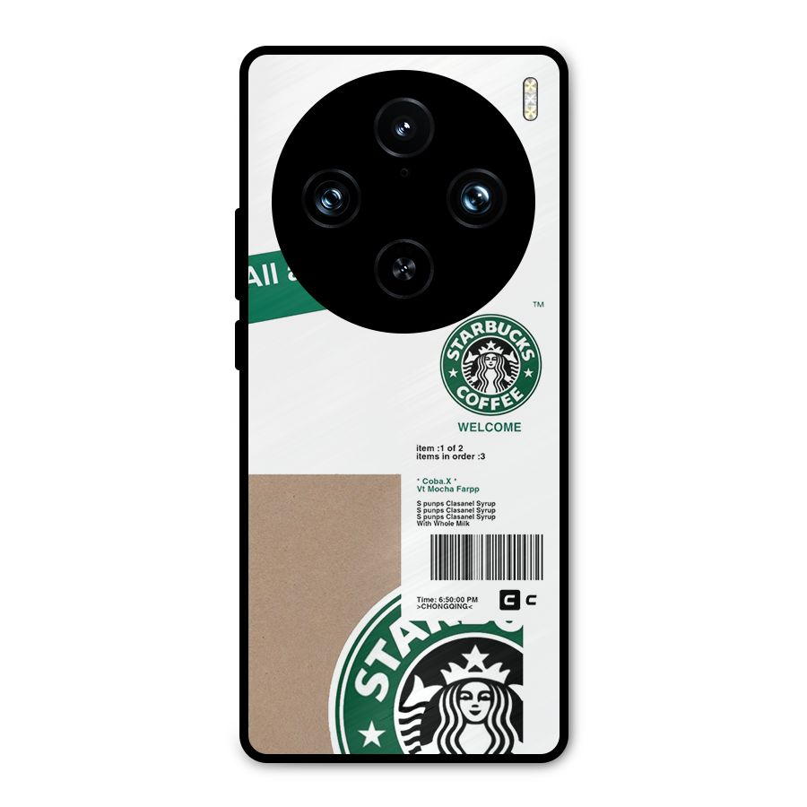 Starbucks Coffee Mocha Metal Back Case for Vivo X100 Pro